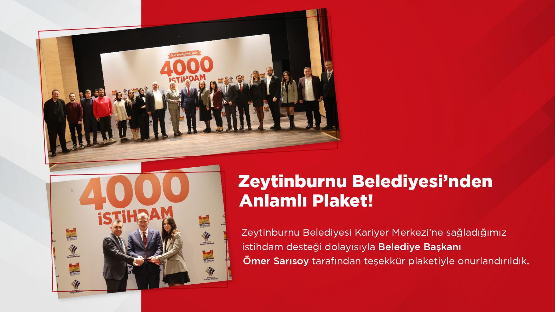 Zeytinburnu Belediyesi'nden Anlamlı Plaket!